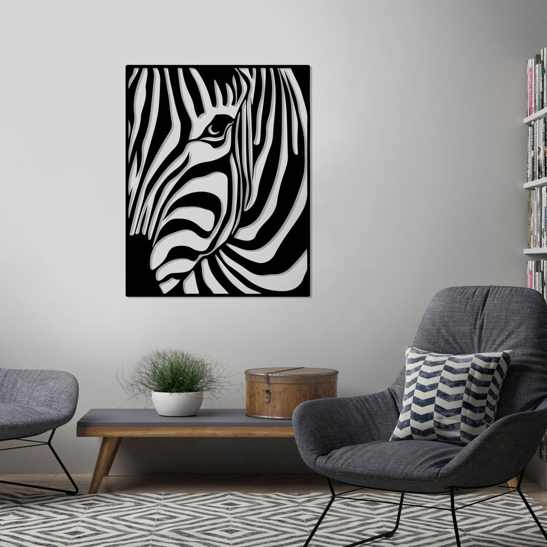 Дерев'яна картина "Mysterious Zebra"