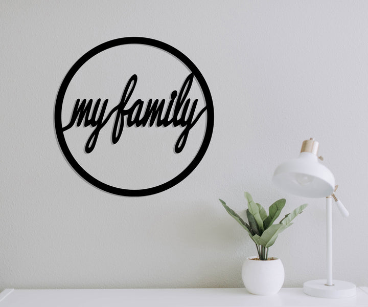 Дерев'яна картина "My Family"