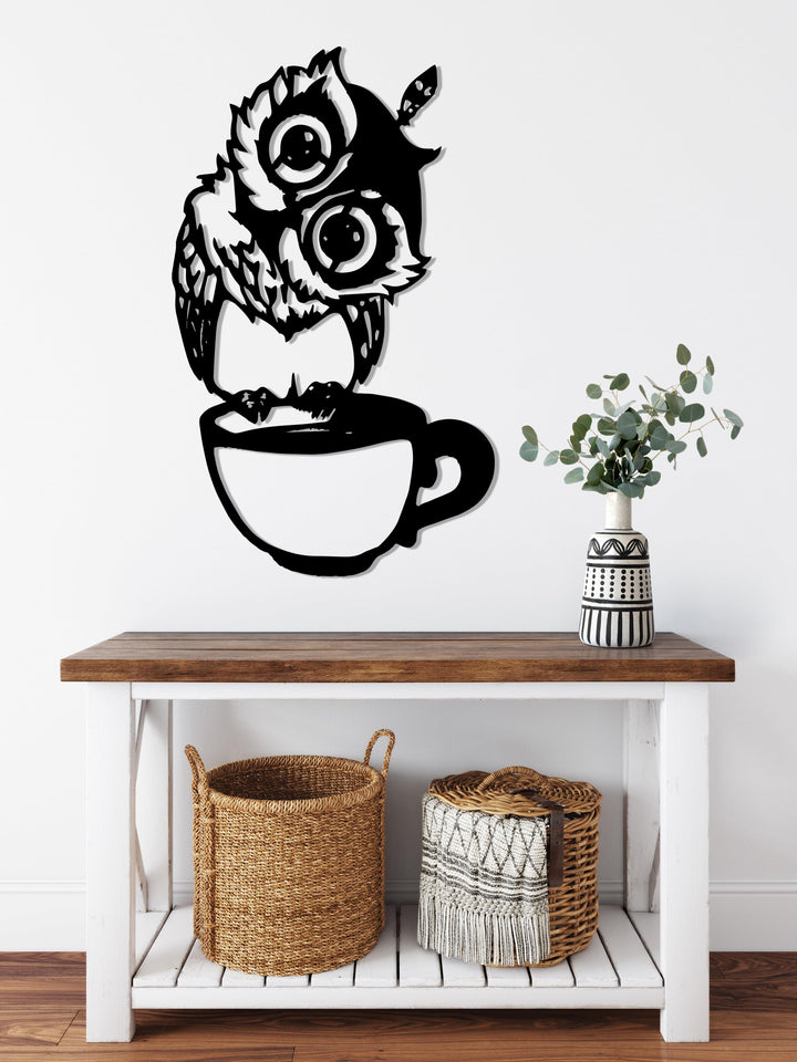 Дерев'яна картина "Coffe Owl" (80x49 см)